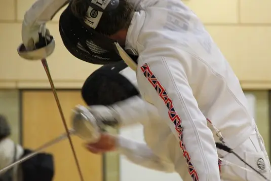 Epee Fencing Action Shot Fencing Action Shot